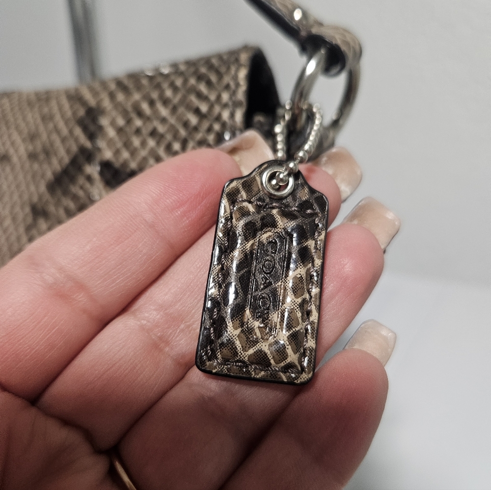 Y2K Coach Soho Python Embossed Leather Mini Crossbody Bag - Picture 3 of 10